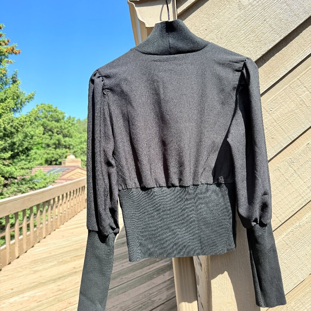 EUC French Connection Combination Black Turtleneck - Picture 4 of 10